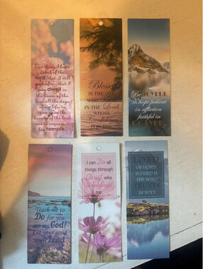 Six scripture Christian bookmarks